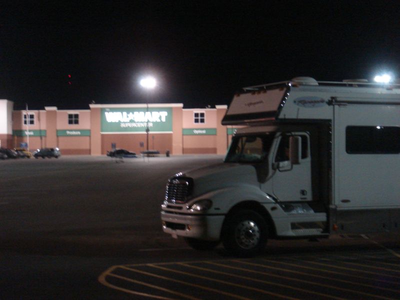 Spending the night at Walmart.JPG